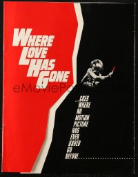 9f188 WHERE LOVE HAS GONE pressbook 1964 Susan Hayward, Bette Davis, trashy Harold Robbins!