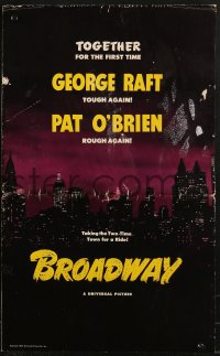9f090 BROADWAY pressbook 1942 George Raft & Pat O'Brien together for the 1st time w/sexy Janet Blair