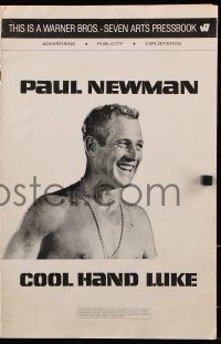 9f101 COOL HAND LUKE pressbook 1967 Paul Newman prison escape classic, includes the herald!