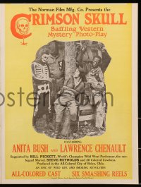 9f102 CRIMSON SKULL pressbook 1921 colored cowboys Anita Bush & Lawrence Chenault, lost film!