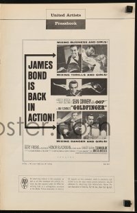 9f119 GOLDFINGER 8pg pressbook 1964 wonderful images of Sean Connery as James Bond 007!