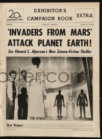 9f124 INVADERS FROM MARS pressbook 1953 classic sci-fi, includes full-color comic strip herald!