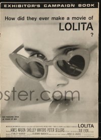 9f136 LOLITA pressbook 1962 Stanley Kubrick, Sue Lyon with heart sunglasses & lollipop!