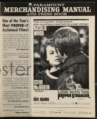9f138 LOVE WITH THE PROPER STRANGER pressbook 1964 romantic c/u of Natalie Wood & Steve McQueen!