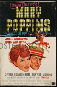 9f145 MARY POPPINS pressbook 1964 Julie Andrews & Dick Van Dyke in Disney musical classic!