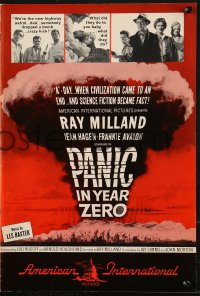 9f154 PANIC IN YEAR ZERO pressbook 1962 Ray Milland, Jean Hagen, Avalon, orgy of looting & lust!