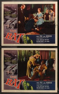 9g855 BAT 2 LCs 1959 Vincent Price, Agnes Moorehead, great horror images, keep the secret!
