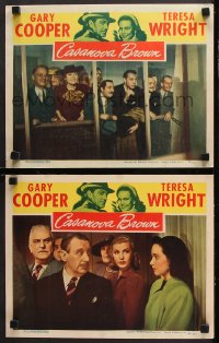9g864 CASANOVA BROWN 2 LCs 1944 Gary Cooper loves Teresa Wright, greatest romantic comedy of all time!