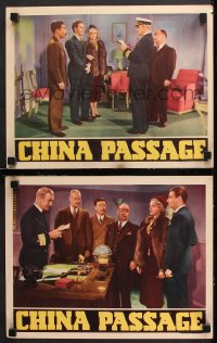 9g868 CHINA PASSAGE 2 LCs 1937 Constance Worth, Vinton Haworth, top stars!