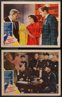 9g889 FATHER'S LITTLE DIVIDEND 2 LCs 1951 Elizabeth Taylor, Spencer Tracy & Don Taylor!