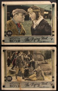 9g890 FLYING FOOL 2 LCs 1929 great images of pilot aviator William Boyd and cast!