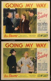 9g897 GOING MY WAY 2 LCs 1944 Bing Crosby & pretty Rise Stevens, McHugh in Leo McCarey classic!