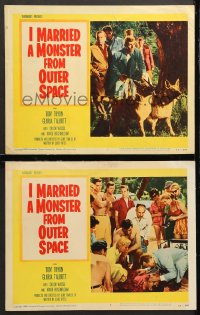 9g906 I MARRIED A MONSTER FROM OUTER SPACE 2 LCs 1958 Gloria Talbott, Tom Tryon, sci-fi horror!!