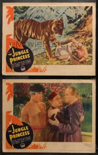 9g909 JUNGLE PRINCESS 2 LCs 1938 different images of sexy Dorothy Lamour & Ray Milland!