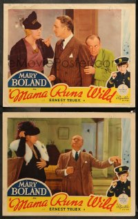 9g922 MAMA RUNS WILD 2 LCs 1937 cop Mary Boland in both, Ernest Truex, Max Terhune!