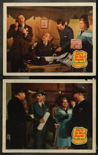 9g928 MARRY THE BOSS'S DAUGHTER 2 LCs 1941 gorgeous Brenda Joyce, Bruce Edwards and cast!