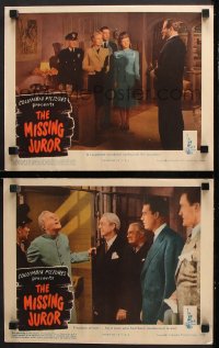 9g936 MISSING JUROR 2 LCs 1944 directed by Budd Boetticher, Jim Bannon & sexy Janis Carter!