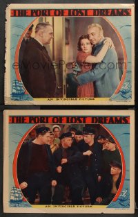 9g945 PORT OF LOST DREAMS 2 LCs 1934 cool images of William Boyd & pretty Lola Lane!