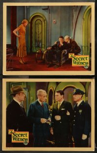 9g956 SECRET WITNESS 2 LCs 1931 great images of Una Merkel, William Collier Jr. and top cast!