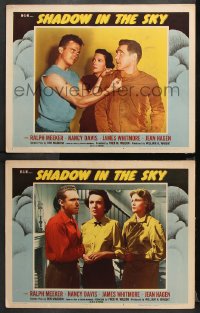 9g962 SHADOW IN THE SKY 2 LCs 1952 cool images of Ralph Meeker, Jean Hagen, & James Whitmore!