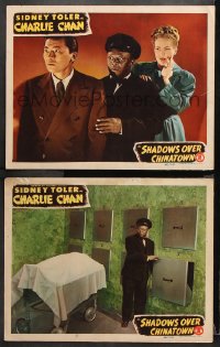 9g966 SHADOWS OVER CHINATOWN 2 LCs 1946 great images of Victor Sen Yung, Chandler, Mantan Moreland!