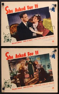 9g967 SHE ASKED FOR IT 2 LCs 1937 writer & pretend detective solves his uncle's murder!