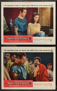 9g976 SILVER CHALICE 2 LCs 1955 cool images of Paul Newman in his notorious 1st movie, Pier Angeli!