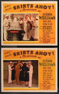 9g978 SKIRTS AHOY 2 LCs 1952 sexy sailor Esther Williams, Joan Evans & Vivian Blaine in uniform!