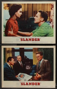 9g981 SLANDER 2 LCs 1957 Van Johnson & Ann Blyth, slanderous sex magazine victims!