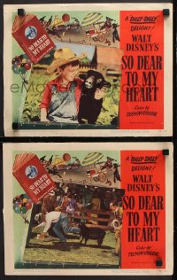 9g983 SO DEAR TO MY HEART 2 LCs 1949 Walt Disney, great images of black sheep w/ Bobby Driscoll!
