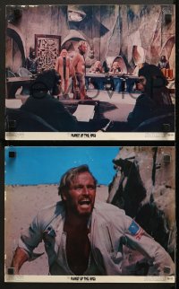 9g289 PLANET OF THE APES 8 color 11x14 stills 1968 Charlton Heston, Linda Harrison, classic sci-fi!