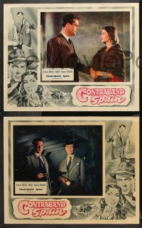 9g099 CONTRABAND SPAIN 8 English LCs 1955 great images of Anouk Aimee, Richard Greene!