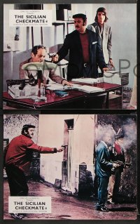 9g336 SICILIAN CHECKMATE 8 English LCs 1972 Florestano Vancini,Mario Adorf, Italian crime thriller!