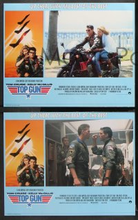 9g575 TOP GUN 6 English LCs 1986 great images of Tom Cruise & Kelly McGillis, Navy fighter jets!