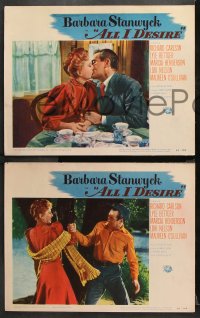 9g502 ALL I DESIRE 6 LCs 1954 Barbara Stanwyck & Richard Carlson, directed by Douglas Sirk!
