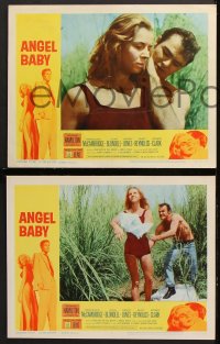 9g503 ANGEL BABY 6 LCs 1961 George Hamilton & Burt Reynolds with sexy Salome Jens!