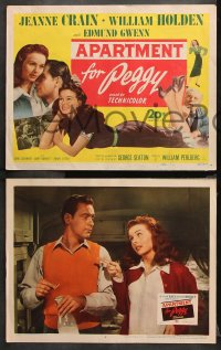 9g047 APARTMENT FOR PEGGY 8 LCs 1948 great images of Edmund Gwenn, Jeanne Crain & William Holden!