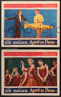 9g505 APRIL IN PARIS 6 LCs 1953 great images of pretty Doris Day and wacky Ray Bolger in France!