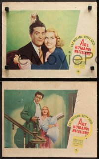 9g757 ARE HUSBANDS NECESSARY 3 LCs 1942 great images of Ray Milland and Betty Field!