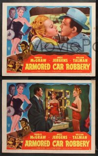 9g506 ARMORED CAR ROBBERY 6 LCs 1950 Charles McGraw & super sexy showgirl Adele Jergens!