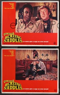 9g423 BLAZING SADDLES 7 LCs 1974 Cleavon Little, Wilder, Madeline Kahn, Mel Brooks western!