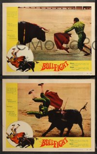9g589 BULLFIGHT 5 LCs 1951 where death-defying men lock horns with terror, wonderful matador images!