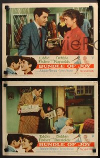9g673 BUNDLE OF JOY 4 LCs 1957 romantic image of Debbie Reynolds & Eddie Fisher!