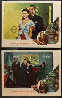 9g763 BURY ME DEAD 3 LCs 1947 Cathy O'Donnell, Hugh Beaumont, Lockhart, someone wants her killed!