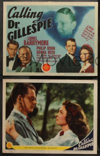 9g080 CALLING DR. GILLESPIE 8 LCs 1942 Lionel Barrymore, Dorn & pretty young Donna Reed, complete set!