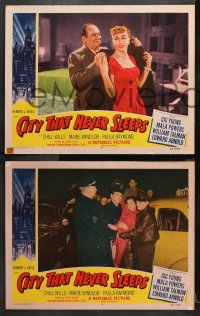 9g678 CITY THAT NEVER SLEEPS 4 LCs 1953 Gig Young, Marie Windsor, Mala Powers, Chicago!
