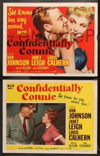 9g098 CONFIDENTIALLY CONNIE 8 LCs 1953 cool images of Janet Leigh, Van Johnson & Louis Calhern!