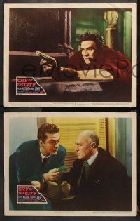 9g594 CRY OF THE CITY 5 LCs 1948 Siodmak film noir, Victor Mature, Richard Conte & Shelley Winters!
