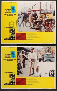 9g109 DAY OF THE JACKAL 8 LCs 1973 Fred Zinnemann assassination classic, master killer Edward Fox!