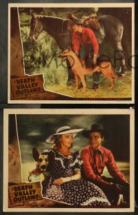 9g680 DEATH VALLEY OUTLAWS 4 LCs 1941 western images of cowboy Don 'Red' Barry, Lynn Merrick!